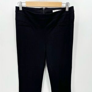 CAbi zip back boot cut, knit pant. Black, Size 12